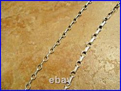 18 FINEST Vintage Navajo Sterling Silver Three Segment DENIM LAPIS Necklace