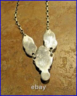 18 FINEST Vintage Navajo Sterling Silver Three Segment DENIM LAPIS Necklace