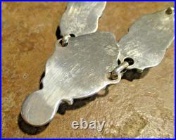 18 FINEST Vintage Navajo Sterling Silver Three Segment DENIM LAPIS Necklace