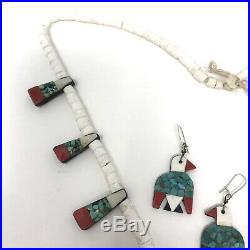 1930s Thunderbird Jewelry Car Battery Depression Santo Domingo Necklace Set VTG