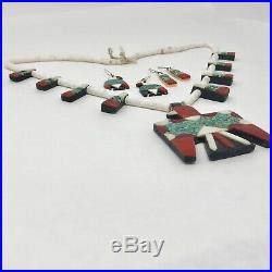 1930s Thunderbird Jewelry Car Battery Depression Santo Domingo Necklace Set VTG