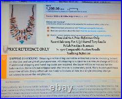 $1,250. Amazing Vtg Tony Lualla / Mary Ann Tully 5 Strand Animal Fetish Necklace