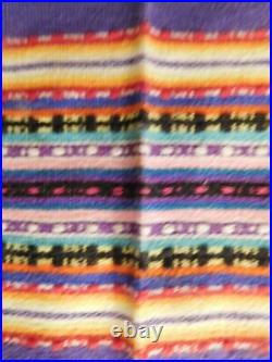 30 Vintage Hand Made Native American Hankerchief Tissue Doll House Rugs Rainbow