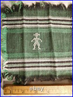 30 Vintage Hand Made Native American Hankerchief Tissue Doll House Rugs Rainbow