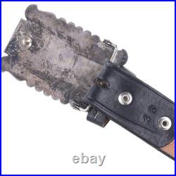 36 Vintage Native American sterling silver heartline bear belt buckle