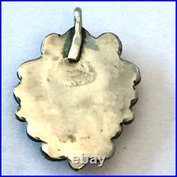 3pc Vintage Native American Turquoise Leaf Sterling Silver Bracelet Ring Pendant