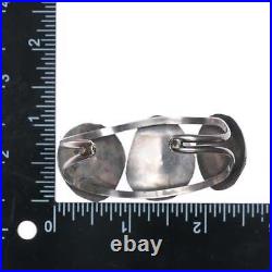 5 5/8 Vintage Native American silver cuff bracelet with turquoise