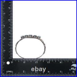 6.25 Vintage Native American Sterling row cuff bracelet with turquoise