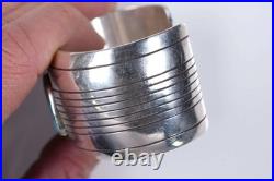 6.375 Vintage Native American sterling/turquoise shadowbox cuff bracelet