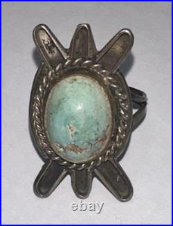 925 Sterling Silver Vintage Native American Turquoise Ring