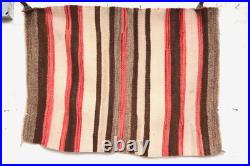 ATQ Navajo Rug Textile Native American Indian Striped Saddle Blanket 33x24 VTG