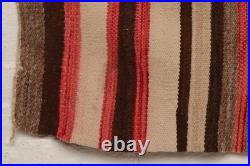 ATQ Navajo Rug Textile Native American Indian Striped Saddle Blanket 33x24 VTG