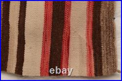 ATQ Navajo Rug Textile Native American Indian Striped Saddle Blanket 33x24 VTG