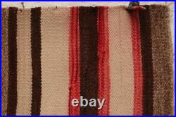 ATQ Navajo Rug Textile Native American Indian Striped Saddle Blanket 33x24 VTG