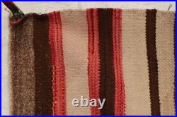 ATQ Navajo Rug Textile Native American Indian Striped Saddle Blanket 33x24 VTG