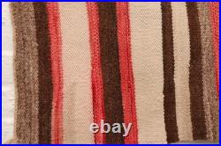 ATQ Navajo Rug Textile Native American Indian Striped Saddle Blanket 33x24 VTG