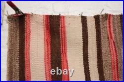 ATQ Navajo Rug Textile Native American Indian Striped Saddle Blanket 33x24 VTG