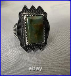 Al Somers Sterling Silver Ring Size 7 Vintage Apache Blackfoot Beautiful