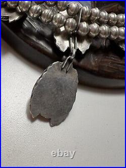 Amazing Large Vintage Navajo Pearls Sterling Silver Mother Pearl Necklace