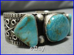 Amazing Vintage Navajo Royston Turquoise Sterling Silver Bracelet Cuff