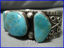 Amazing Vintage Navajo Royston Turquoise Sterling Silver Bracelet Cuff