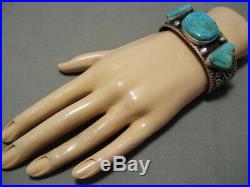 Amazing Vintage Navajo Royston Turquoise Sterling Silver Bracelet Cuff