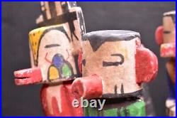 Antique Native American Indian Kachina Hopi Katsina 6 Dolls Canoe Boat Vintage