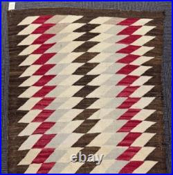 Antique Navajo Rug Lightning Motif c. 1920-30 37 x 63