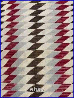 Antique Navajo Rug Lightning Motif c. 1920-30 37 x 63