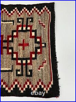 Antique Navajo Rug Textile Native American Indian Klagetoh Weaving 35x18 Vintage