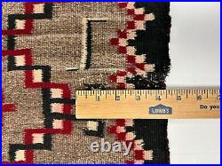 Antique Navajo Rug Textile Native American Indian Klagetoh Weaving 35x18 Vintage