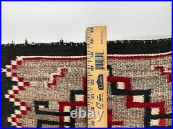 Antique Navajo Rug Textile Native American Indian Klagetoh Weaving 35x18 Vintage