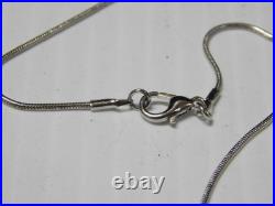 Antique Navajo Sterling Silver Gold Coral Turquoise Pendant Necklace Free Chain