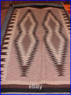Antique Pre-1935 30x48 Eye Dazzler, Grey, Brown, Black, & White Navajo Rug