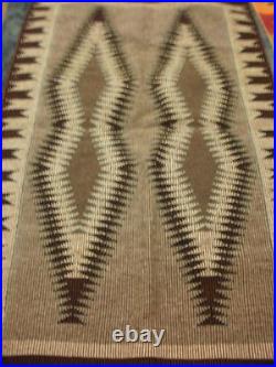 Antique Pre-1935 30x48 Eye Dazzler, Grey, Brown, Black, & White Navajo Rug