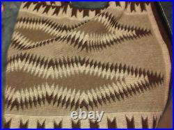 Antique Pre-1935 30x48 Eye Dazzler, Grey, Brown, Black, & White Navajo Rug