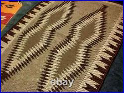 Antique Pre-1935 30x48 Eye Dazzler, Grey, Brown, Black, & White Navajo Rug