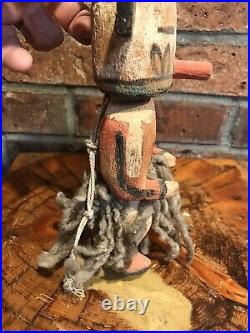 Antique Vintage Hopi Kachina Doll Early 1900s Carved & Painted Cottonwood
