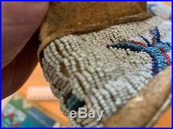 Antique/Vintage Native American Beaded Moccasins. Sioux. Lane Stitch