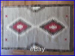 Antique Vintage Native American Indian Rug Blanket 35 By 22 Inches Navajo Art