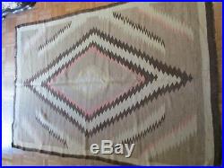 Antique Vintage Native American Indian Rug Blanket 48 By 70 Inches Navajo Art