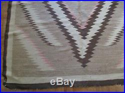 Antique Vintage Native American Indian Rug Blanket 48 By 70 Inches Navajo Art