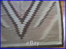 Antique Vintage Native American Indian Rug Blanket 48 By 70 Inches Navajo Art