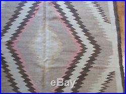 Antique Vintage Native American Indian Rug Blanket 48 By 70 Inches Navajo Art