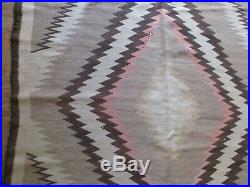 Antique Vintage Native American Indian Rug Blanket 48 By 70 Inches Navajo Art