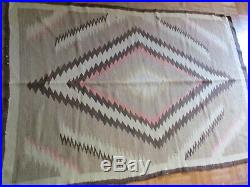 Antique Vintage Native American Indian Rug Blanket 48 By 70 Inches Navajo Art