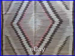 Antique Vintage Native American Indian Rug Blanket 48 By 70 Inches Navajo Art