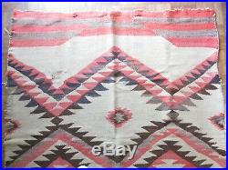 Antique Vintage Native American Indian Rug Blanket 62 By 48 Inches Navajo Art