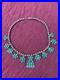 Antique Vintage Native American museum quality rare turquoise statement necklace