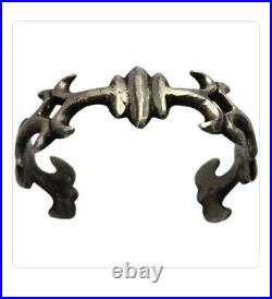 Authentic Vintage Navajo Sterling Silver Cast Bracelet